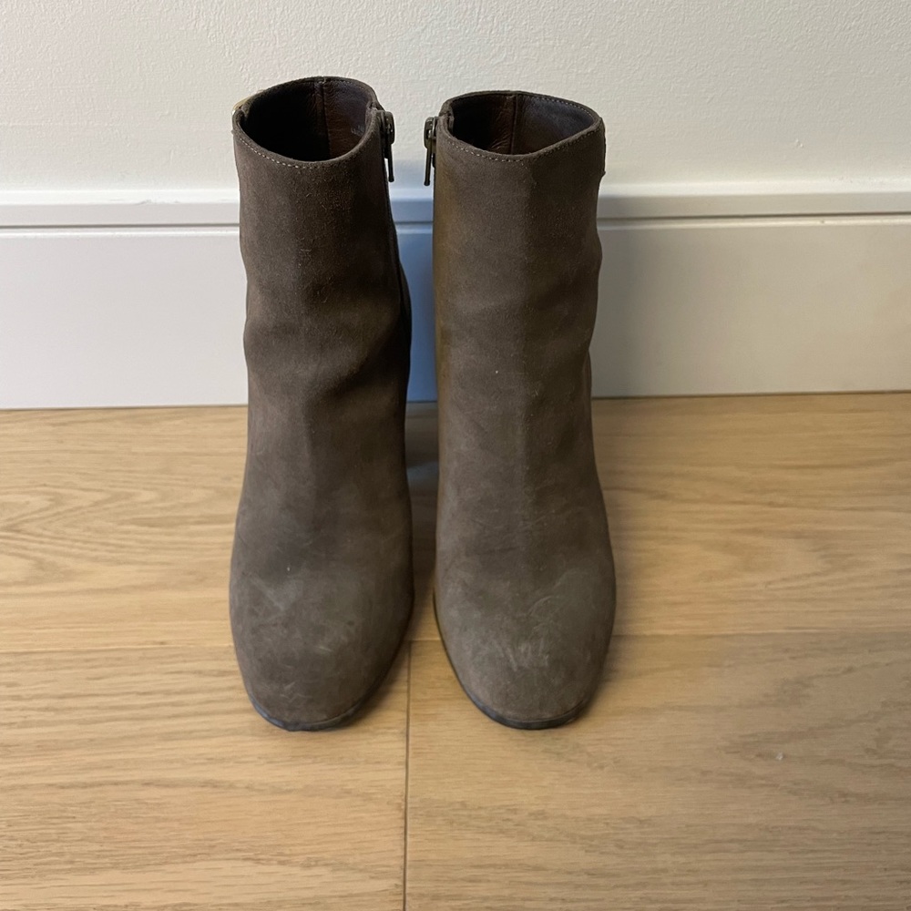 J crew Taupe heeled Boots Sz 6.5